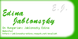 edina jablonszky business card